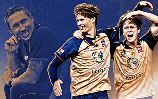 Mark Milligan, Eli Adams, Lachlan Bayliss, Newcastle Jets