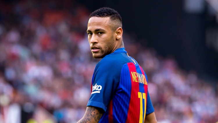 Neymar spent four years at Barcelona