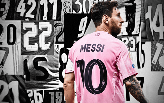 Lionel Messi, kit numbers