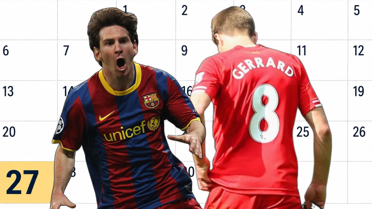 Lionel Messi, Steven Gerrard, 27 April