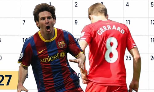 Lionel Messi, Steven Gerrard, 27 April