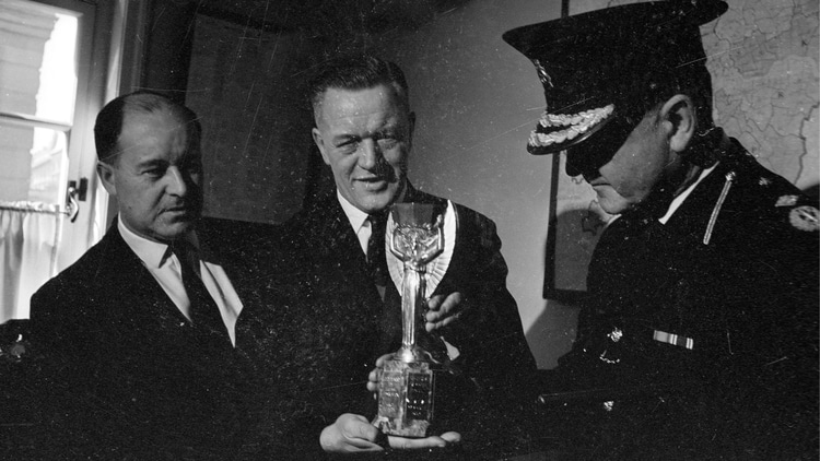 The stolen Jules Rimet trophy