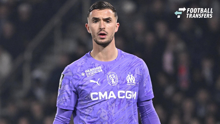 Jeffrey de Lange tijdens één van zijn wedstrijden namens Olympique Marseille.
