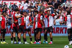 ROTTERDAM, 11-07-2026, Stadium Feijenoord de Kuip , Pre-season friendly Feyenoord - Club Brugge , Season 2026 2027 , Picture shows Feyenoord player Givairo Read, Feyenoord player Charles Vanhoutte, Feyenoord player Goncalo Borges, Feyenoord player C...