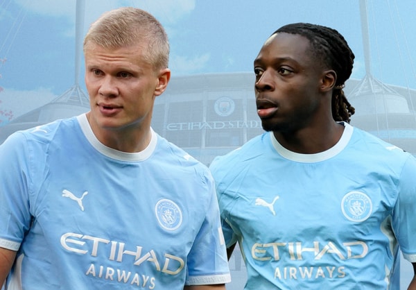 Erling Haaland, Jeremy Doku, Man City