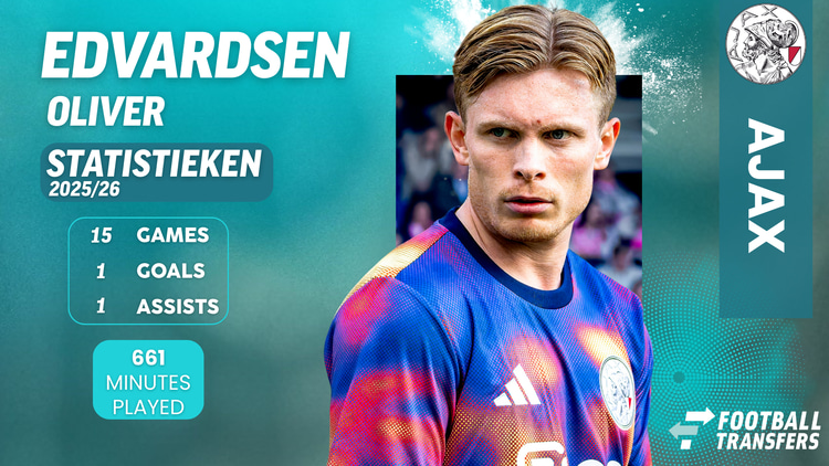 Oliver Edvardsen maakte tegen Villarreal zijn eerste goal dit seizoen namens Ajax.