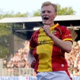 2026-08-08 - VriendenLoterij Eredivisie DEVENTER, NETHERLANDS - AUGUST 8: Julius Dirksen of Go Ahead Eagles celebrates 4-1 during the VriendenLoterij Eredivisie at the De Adelaarshorst on August 8, 2026 in Deventer, Netherlands Deventer De Adelaarsh...
