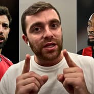 Fabrizio Romano with Bruno Fernandes and Antoine Semenyo amid Manchester United transfer speculation