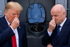 Donald Trump, Gianni Infantino, World Cup porta potty