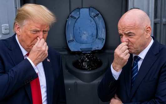Donald Trump, Gianni Infantino, World Cup porta potty
