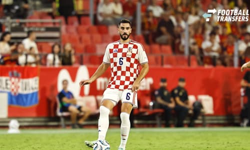 Josip Sutalo (CRO), SEPTEMBER 29, 2026 - Football Soccer : UEFA Nations League group stage for final tournament Group A3 Matchday 2 between Spain - Croatia at the Estadio Ramon Sanchez-Pizjuan in Sevilla, Spain. Noxthirdxpartyxsales  aflo_352117237 ...