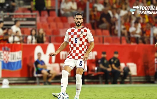 Josip Sutalo (CRO), SEPTEMBER 29, 2026 - Football Soccer : UEFA Nations League group stage for final tournament Group A3 Matchday 2 between Spain - Croatia at the Estadio Ramon Sanchez-Pizjuan in Sevilla, Spain. Noxthirdxpartyxsales  aflo_352117237 ...