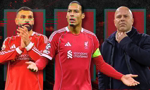 Virgil van Dijk, Mo Salah, Arne Slot, Liverpool, 2025/26