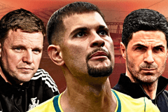 Eddie Howe, Bruno Guimaraes, Mikel Arteta