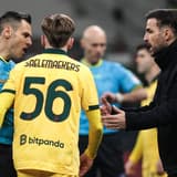 Como manager Cesc Fabregas clashes with AC Milan winger Alexis Saelemaekers