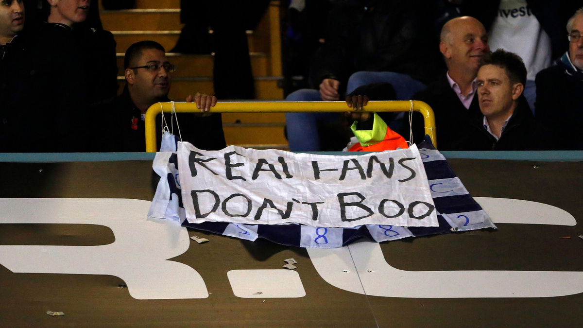 Fans booing