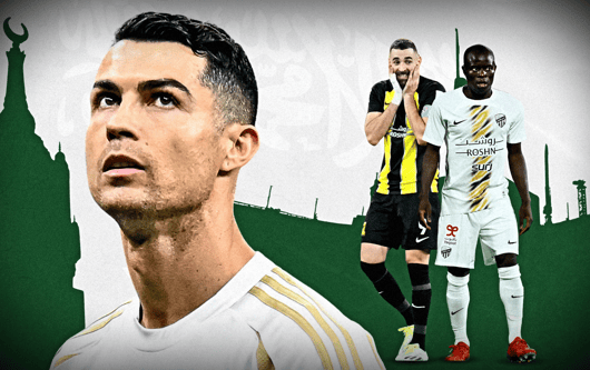 Cristiano Ronaldo, Karim Benzema, N'Golo Kante, Saudi