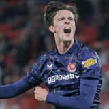 ALKMAAR , 25-10-2026 , AFAS Stadium , season 2026 2027 , Dutch eredivisie , match between AZ and FC Twente , picture shows, FC Twente player Lucas Vennegoor of Hesselink scores the 0-2 and celebrates AZ - Twente  x209146299x Copyright: