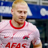 BELGRADE - Mexx Meerdink of the Netherlands celebrates after scoring the 0-1 from a penalty during the UEFA Nations League match between Serbia and the Netherlands at the Rajko MitiÄ‡ Stadium on September 27, 2026, in Belgrade. ANP KOEN VAN WEEL xVI...