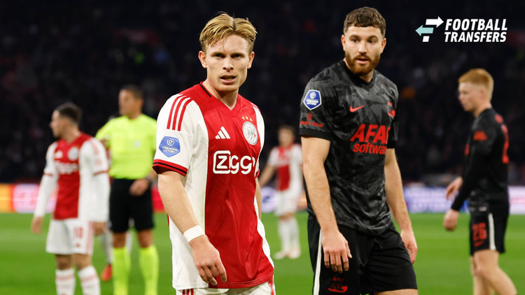Oliver Edvardsen in actie namens Ajax in het seizoen 2025/26.