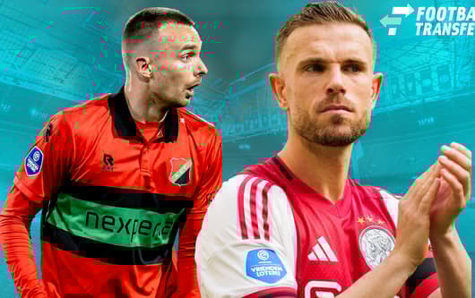 Jordan Henderson, Darko Nejasmic, Ajax, NEC