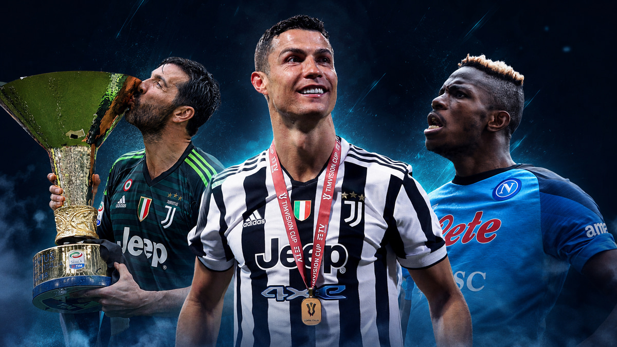 Gianluigi Buffon, Cristiano Ronaldo, Victor Osimhen, Serie A record transfers