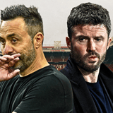 Roberto de Zerbi, Michael Carrick, Man Utd
