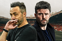 Roberto de Zerbi, Michael Carrick, Man Utd