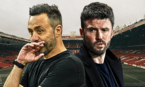 Roberto de Zerbi, Michael Carrick, Man Utd