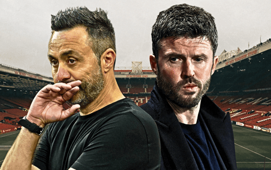 Roberto de Zerbi, Michael Carrick, Man Utd