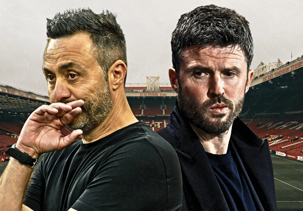 Roberto de Zerbi, Michael Carrick, Man Utd