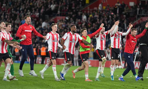 Southampton players, playoff semi