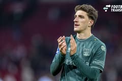 AMSTERDAM: NEC Nijmegen defender Ahmetcan Kaplan during the Vriendenloterij Eredivisie match between Ajax and NEC at the Johan Cruijff ArenA on October 10, 2026, in Amsterdam, the Netherlands. Photo by DeFodi Images