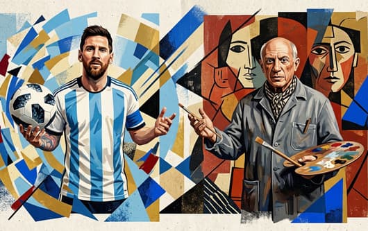 Lionel Messi and Pablo Picasso
