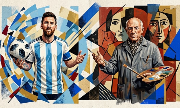 Lionel Messi and Pablo Picasso