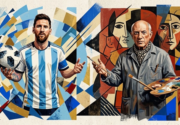 Lionel Messi and Pablo Picasso