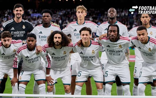 October 18, 2026, Madrid, Madrid, Spain: Real Madrid team players pose for a group photo during La Liga football match between Real Madrid CF and Sevilla at Santiago Bernabeu Stadium in Madrid, Spain, October 18, 2026 Madrid Spain - ZUMAa206 2026101...