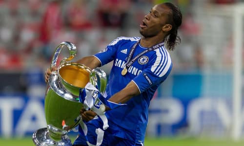 Didier Drogba, Chelsea, Champions League trophy