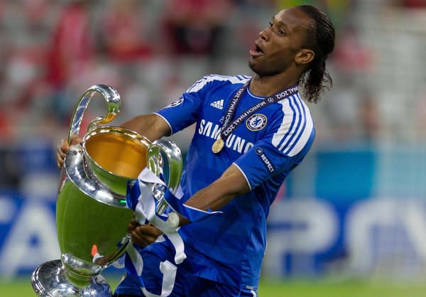 Didier Drogba, Chelsea, Champions League trophy