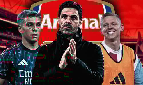 Leandro Trossard, Mikel Arteta, Oleksandr Zinchenko, Arsenal