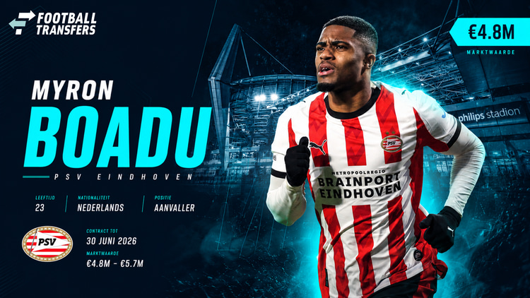 Myron Boadu bij PSV