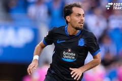 Real Sociedad v RC Deportivo de A Coruna - LaLiga EA Sports Giacomo Quagliata of RC Deportivo de A Coruna in action during the LaLiga EA Sports match between Real Sociedad and RC Deportivo de A Coruna at Anoeta on October 11, 2026, in San Sebastian,...