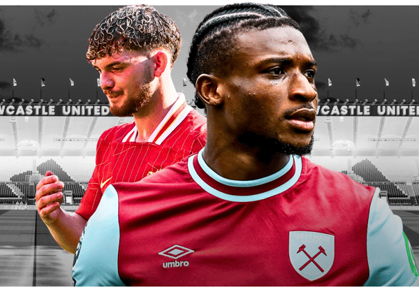 Mohammed Kudus, Harvey Elliott, Newcastle