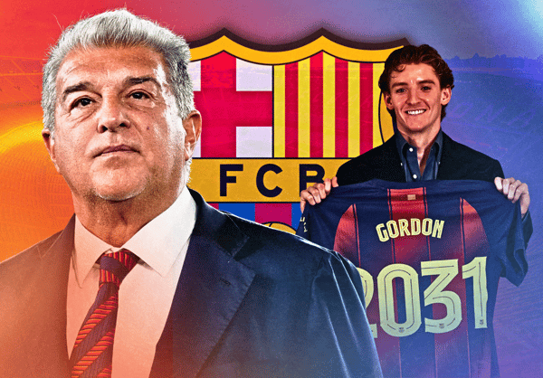 Joan Laporta, Anthony Gordon, Barcelona