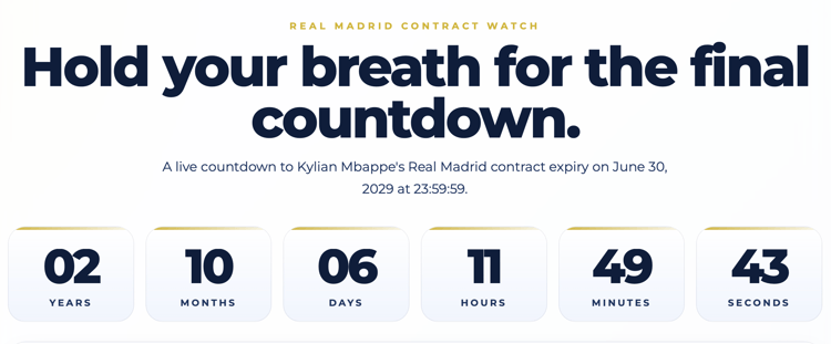 Some Real Madrid fans are counting down the seconds until Mbappe's contract expires
