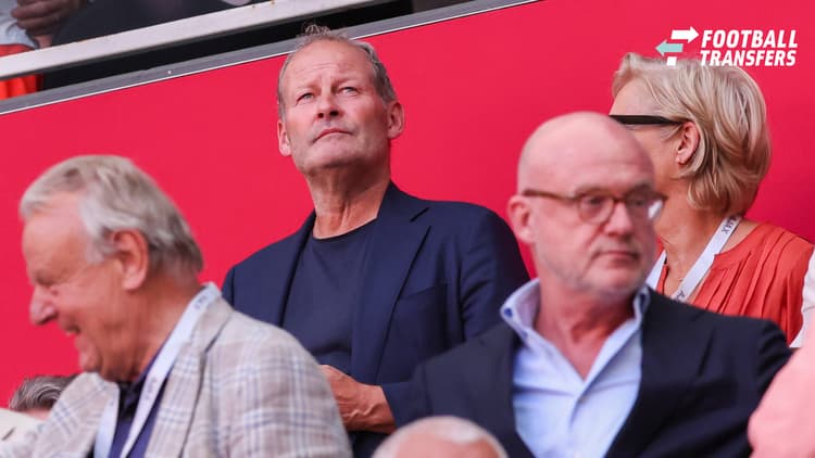 Danny Blind op de tribune bij Ajax