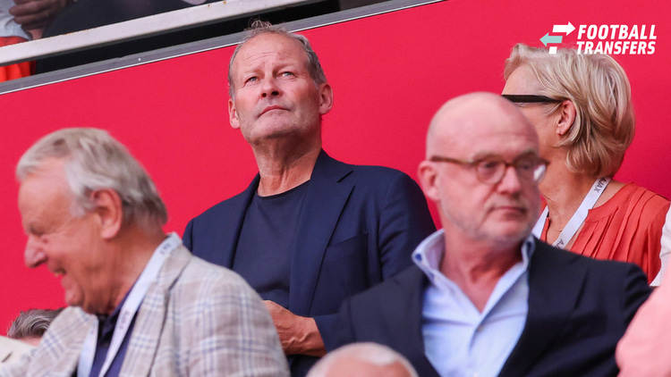 Danny Blind tijdens een wedstrijd van Ajax.