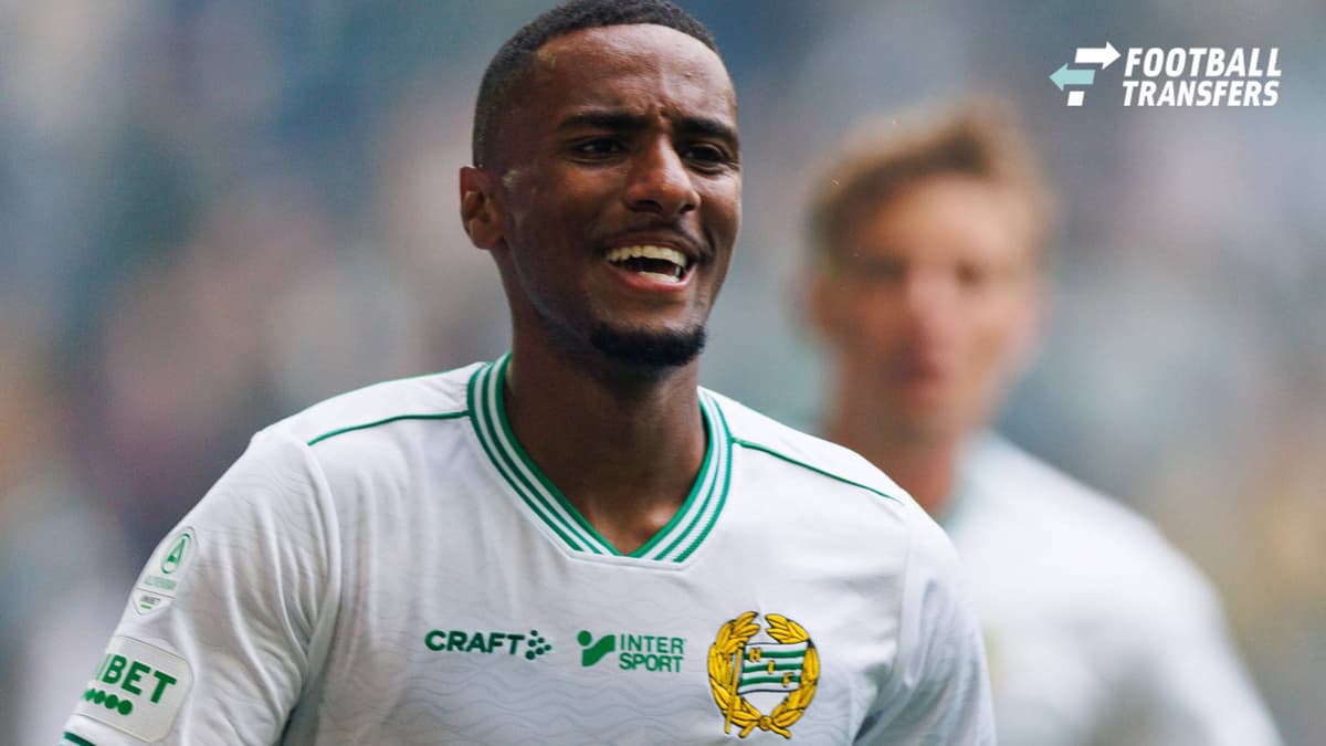 September 13, 2026: Hammarby s Paulos Abraham celebrates after scoring the 1-0 goal during the Allsvenskan soccer match between Hammarby and Brommapojkarna on September 13, 2026, in Stockholm  Copyright: CAISAxRASMUSSEN BB260913CR020