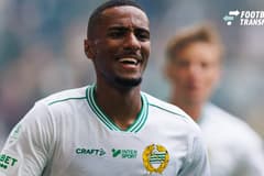 September 13, 2026: Hammarby s Paulos Abraham celebrates after scoring the 1-0 goal during the Allsvenskan soccer match between Hammarby and Brommapojkarna on September 13, 2026, in Stockholm  Copyright: CAISAxRASMUSSEN BB260913CR020