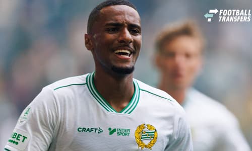 September 13, 2026: Hammarby s Paulos Abraham celebrates after scoring the 1-0 goal during the Allsvenskan soccer match between Hammarby and Brommapojkarna on September 13, 2026, in Stockholm  Copyright: CAISAxRASMUSSEN BB260913CR020